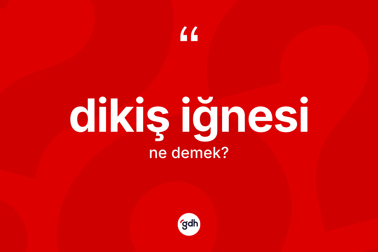 Dikiş iğnesi ne anlama gelir? Dikiş iğnesinin TDK'ya göre anlamı nedir?