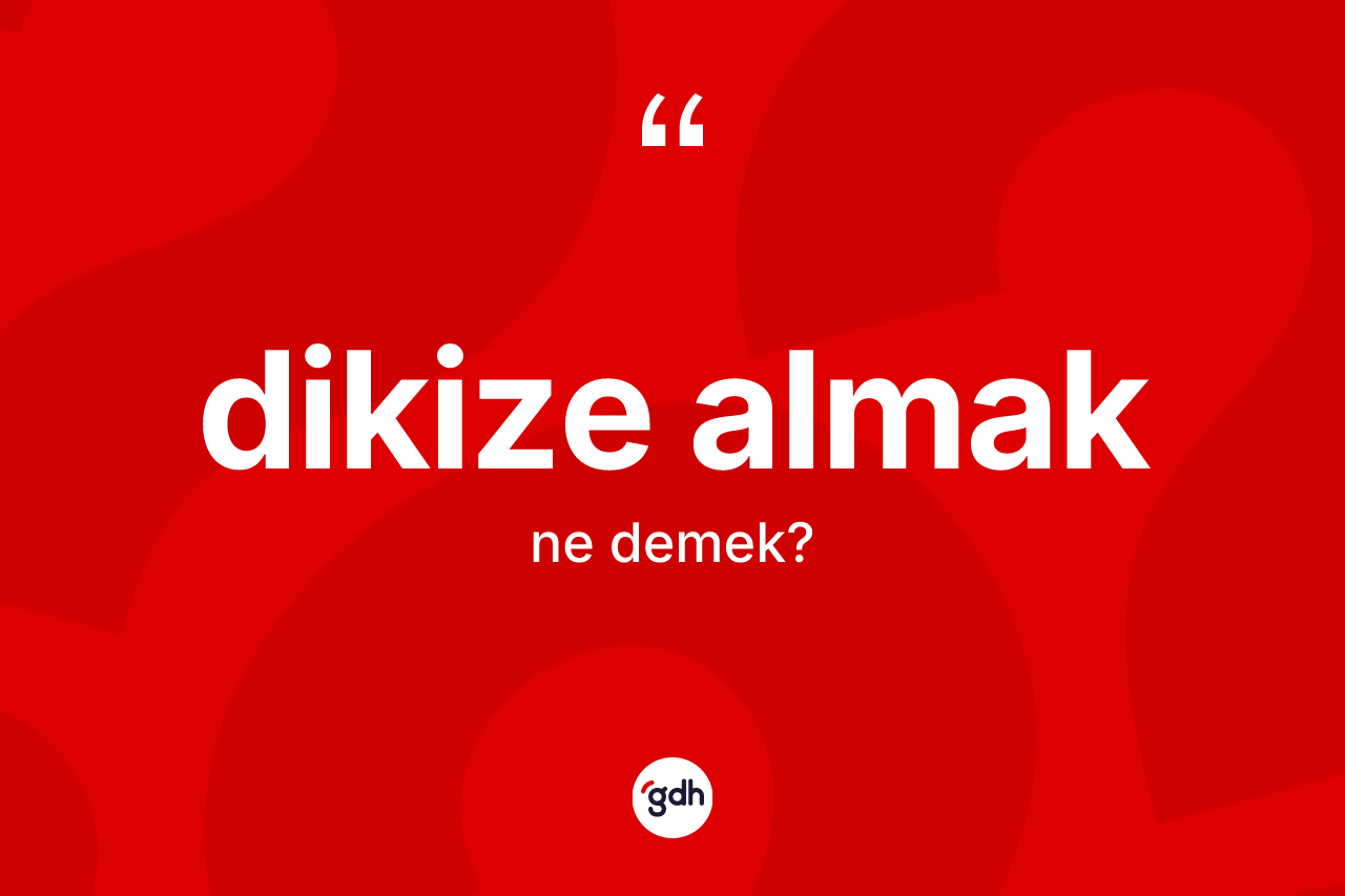 Dikize almak ifadesinin kısaca tanımı nedir? Dikize almak ifadesinin TDK'ya göre açıklaması nedir?