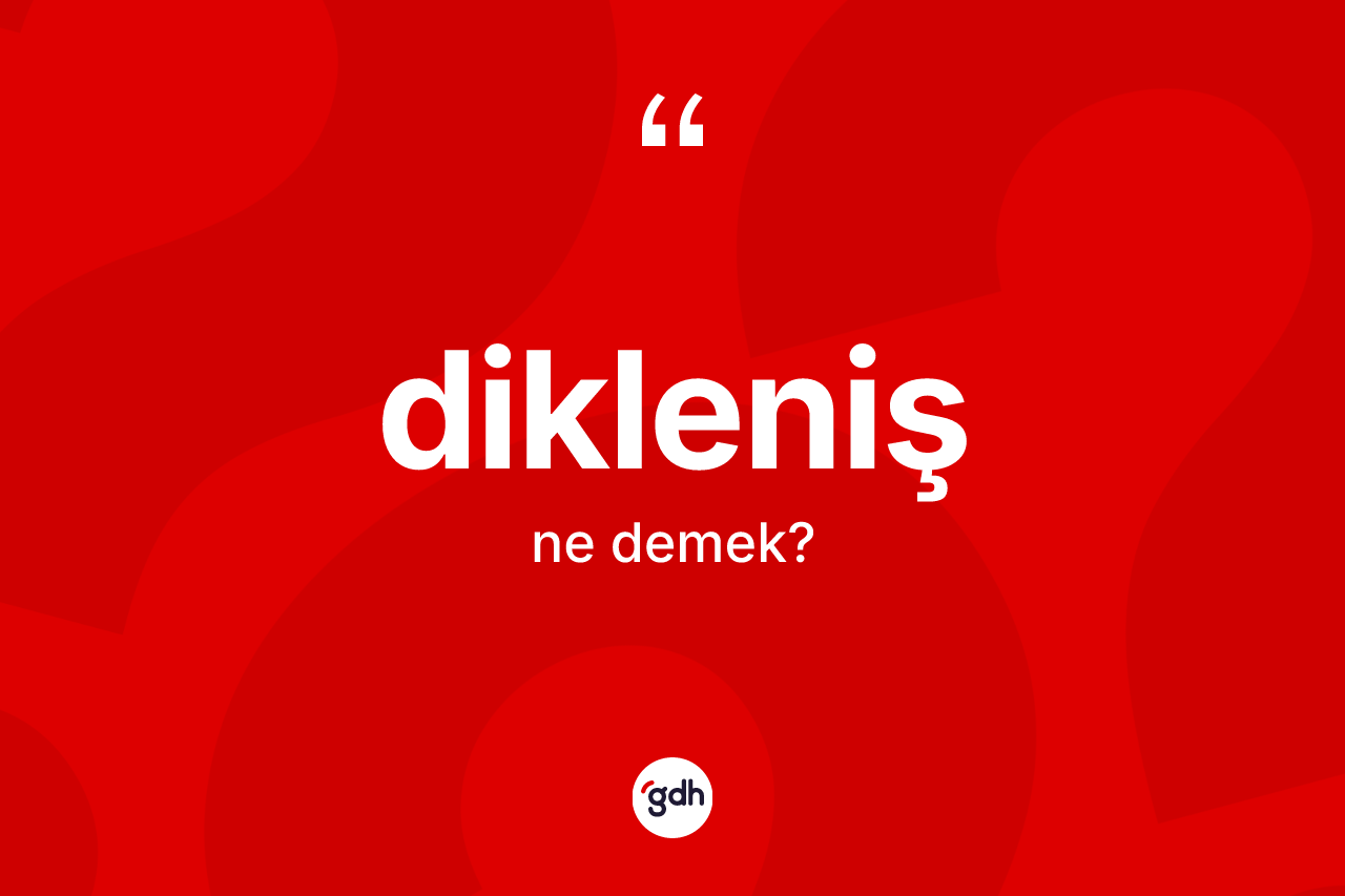 Dikleniş kelimesinin sözlükteki tanımı nedir? Dikleniş kelimesinin kaç farklı anlamı var?