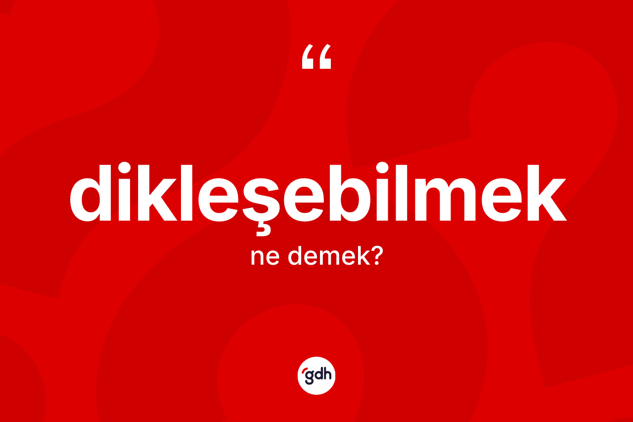 Dikleşebilmek ne anlama gelir? Dikleşebilmeğin TDK'ya göre anlamı nedir?