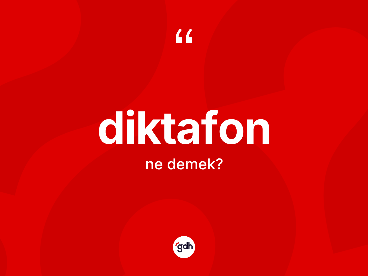 Diktafon ne demek? Diktafon kelimesinin kaç farklı anlamı var?