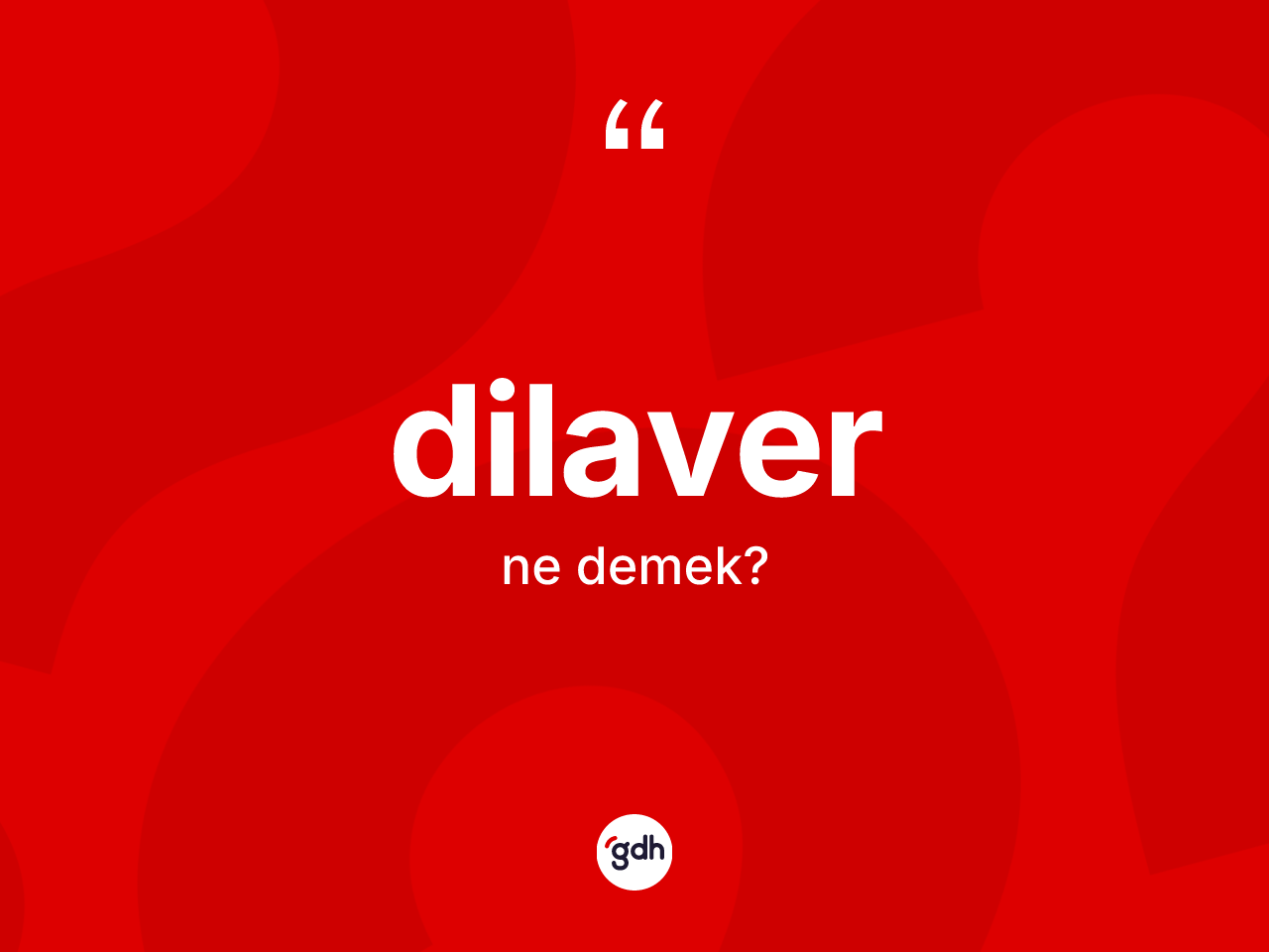 Dilaver kelimesinin tanımı nedir? Dilaverin kısaca tanımı nedir?