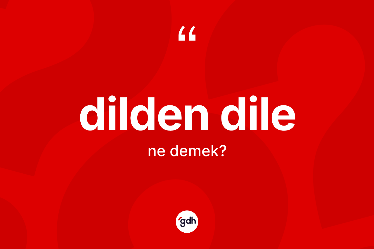 Dilden dile kelimesi nedir?