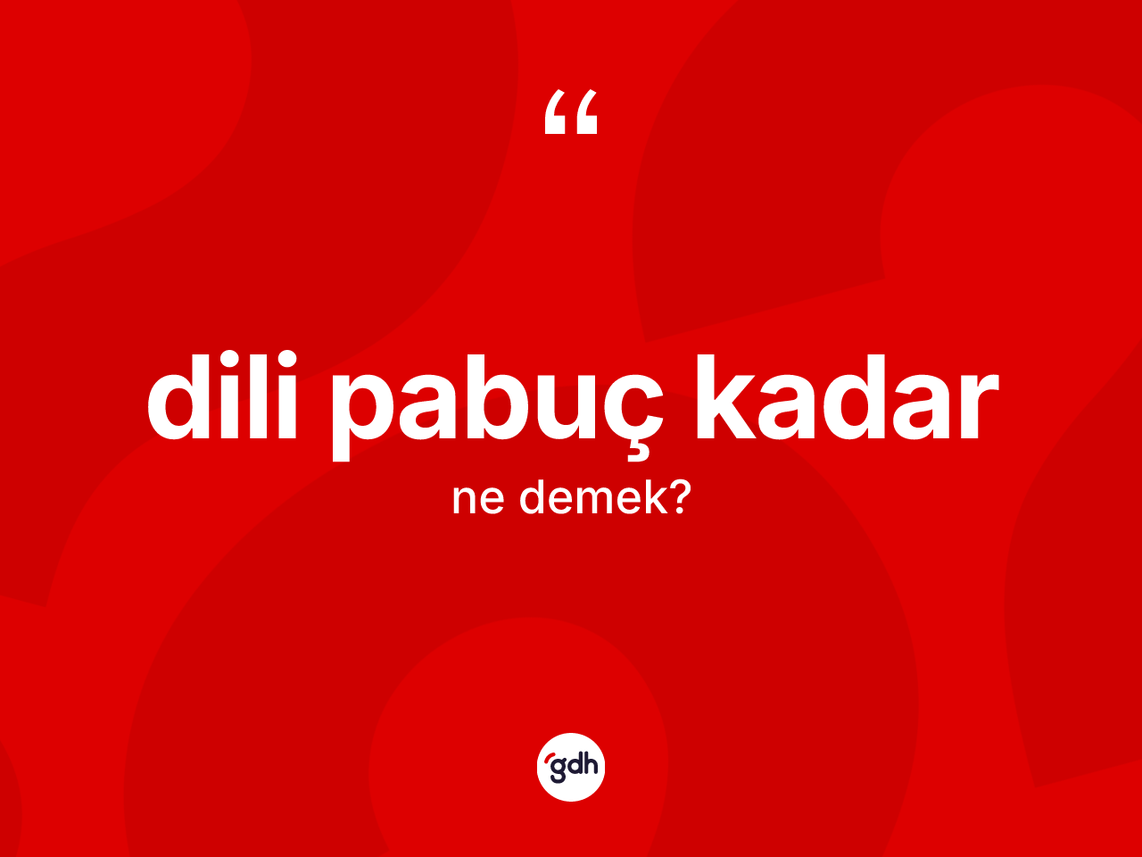 Dili pabuç kadar ifadesinin tanımı nedir? Dili pabuç kadar ifadesi nerede kullanılır?