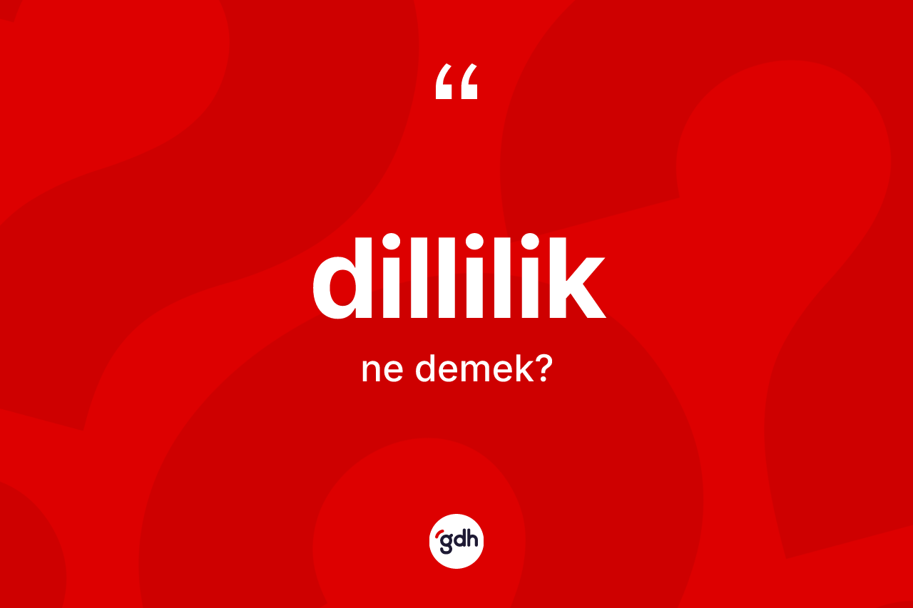 Dillilik kelimesi ne anlama gelir? Dilliliğin TDK'ya göre anlamı nedir?