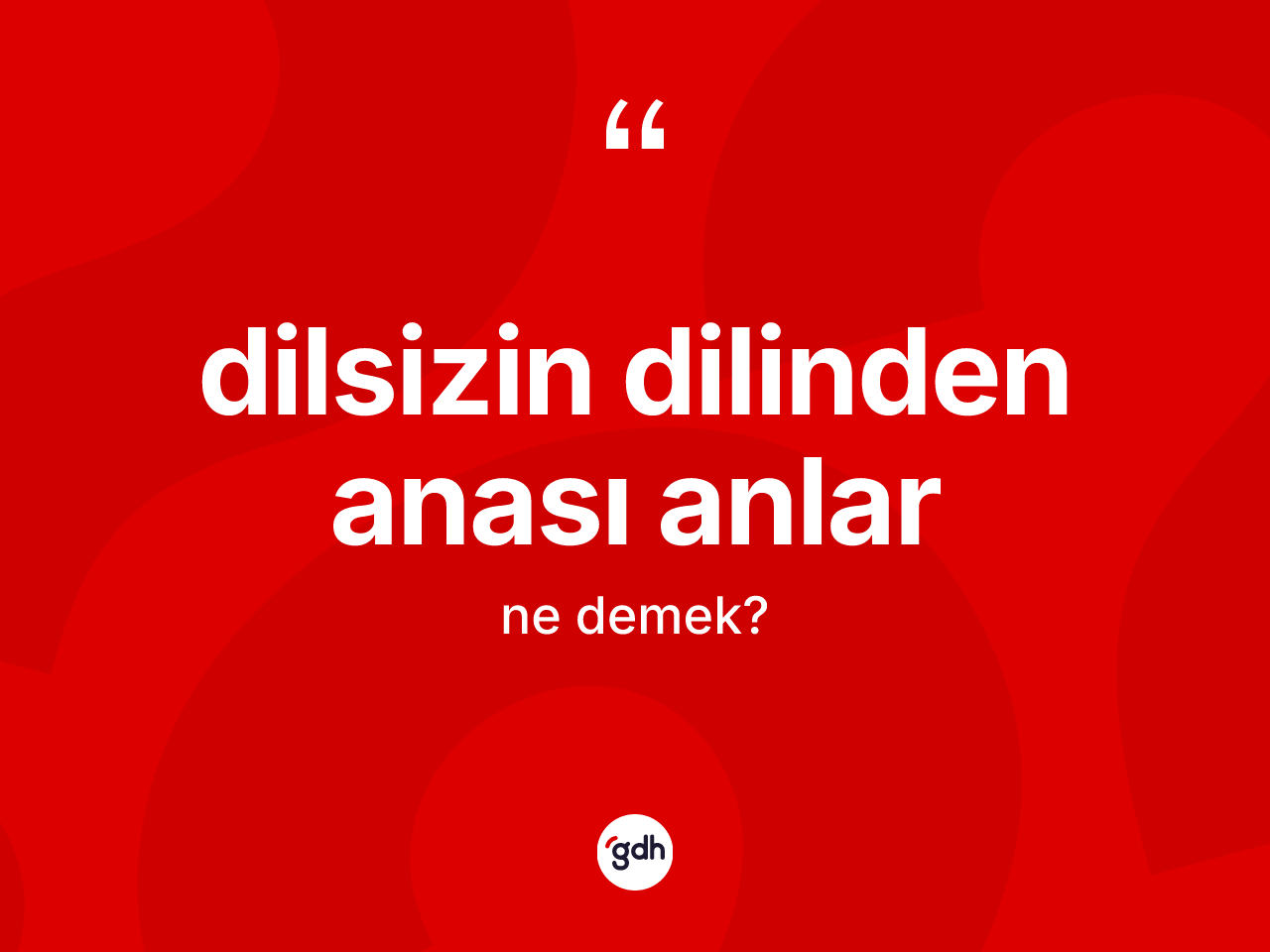 Dilsizin dilinden anası anlar ifadesinin anlamı nedir? Dilsizin dilinden anası anlar ifadesi nerede kullanılır?