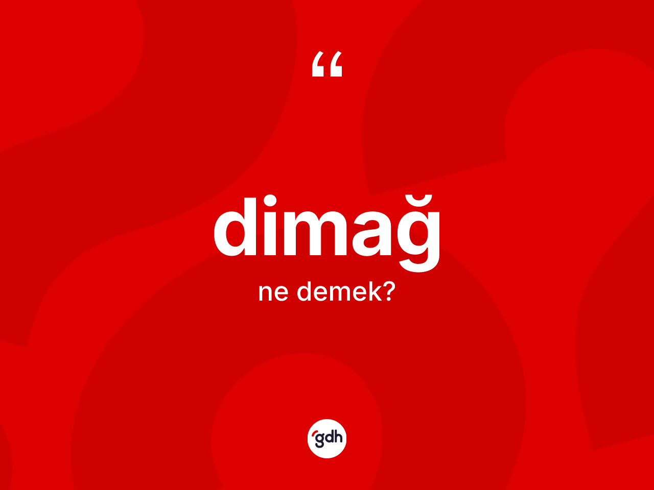 Dimağ kelimesinin tanımı nedir? Dimağın TDK'ya göre anlamı nedir?