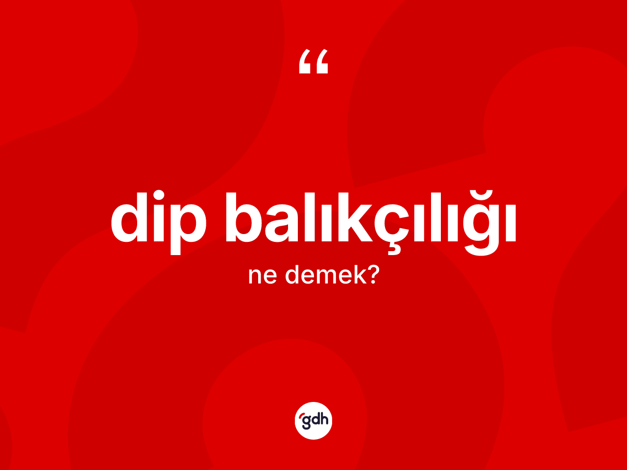 Dip balıkçılığı kelimesinin tanımı nedir? Dip balıkçılığı kelimesinin kaç farklı anlamı var?