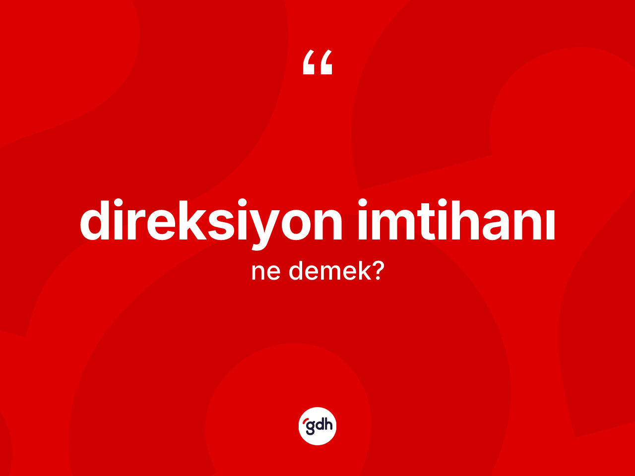 Direksiyon imtihanı kelimesinin anlamı nedir? Direksiyon imtihanının TDK'ya göre anlamı nedir?