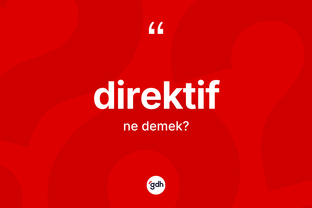 Direktif kelimesinin tanımı nedir?
