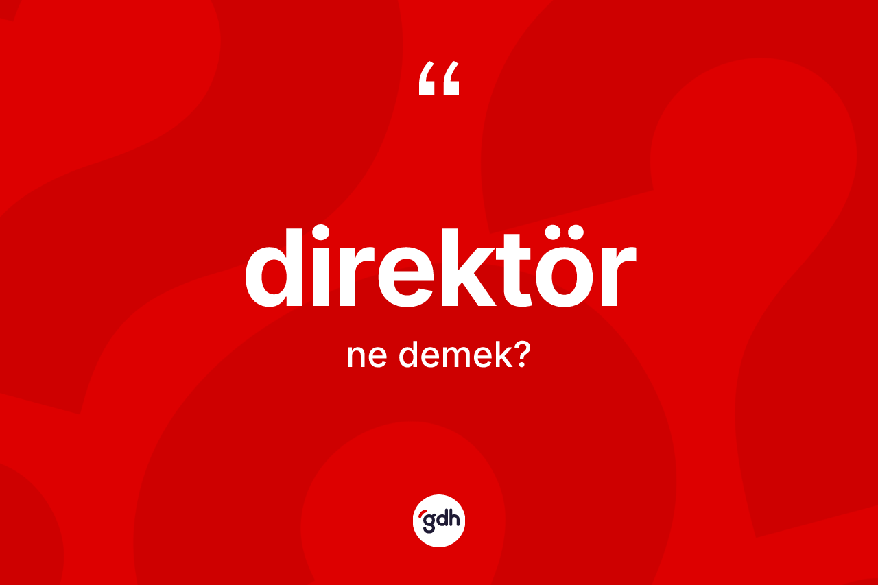 Direktör kelimesi nedir? Direktörün kısaca tanımı nedir?