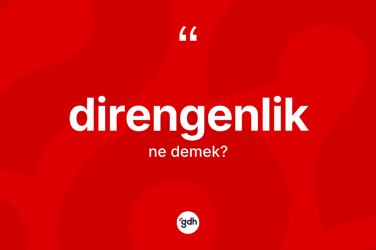 Direngenlik kelimesinin tanımı nedir? Direngenlik kelimesinin kaç farklı anlamı var?