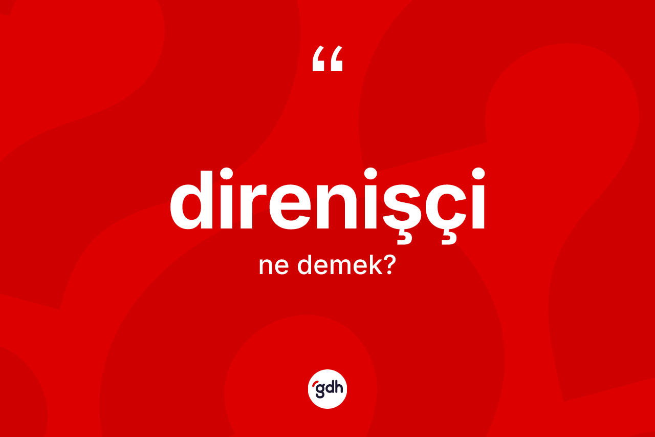 Direnişçi kelimesi ne anlama gelir? Direnişçinin TDK'ya göre anlamı nedir?