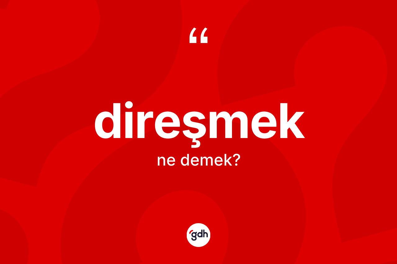 Direşmek kelimesi ne anlama gelir? Direşmek kelimesinin özellikleri nelerdir?