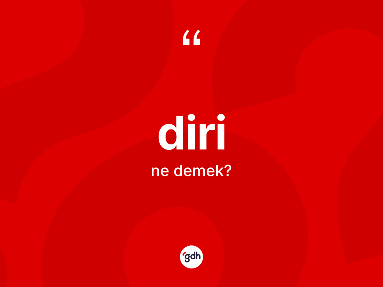 Diri kelimesinin tanımı nedir? Dirinin TDK'ya göre anlamı nedir?