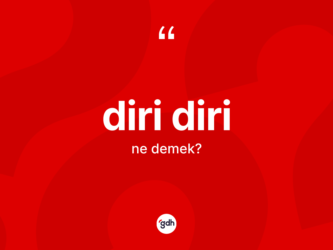 Diri diri kelimesinin sözlükteki tanımı nedir? Diri dirinin halk arasındaki kullanımı nasıldır?