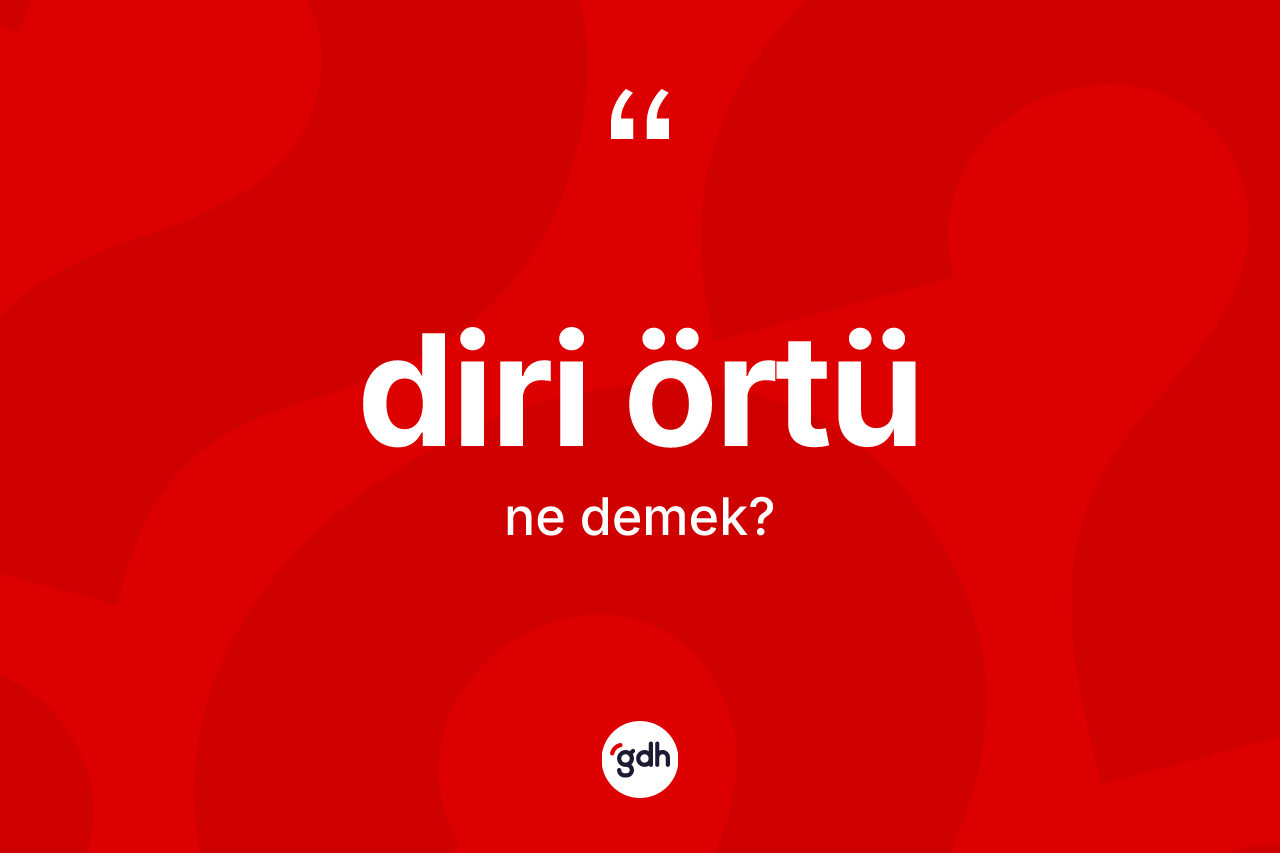 Diri örtü kelimesinin anlamı nedir?