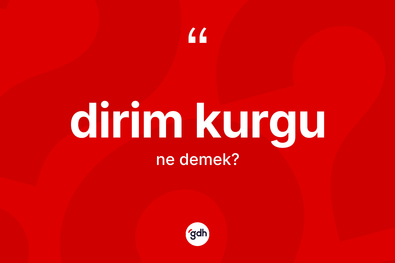 Dirim kurgu ne anlama gelir? Dirim kurgunun TDK'ya göre anlamı nedir?