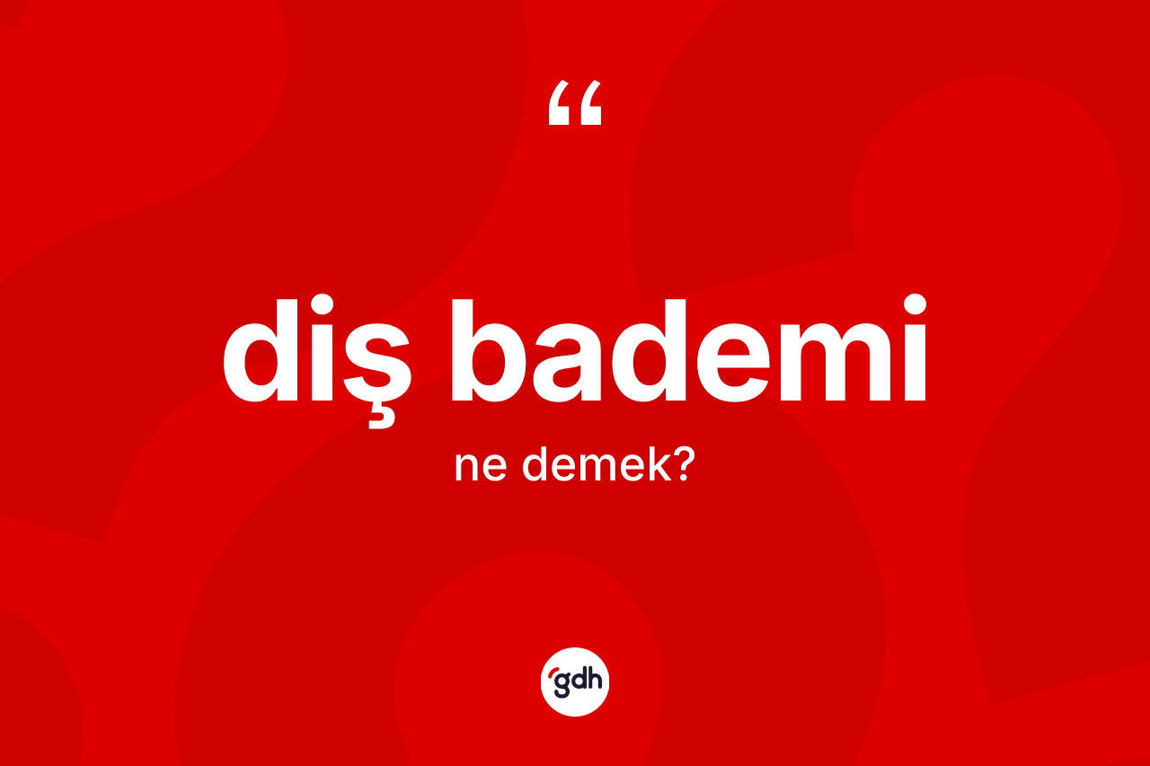 Diş bademi kelimesi ne demek? Diş bademinin TDK'ya göre anlamı nedir?