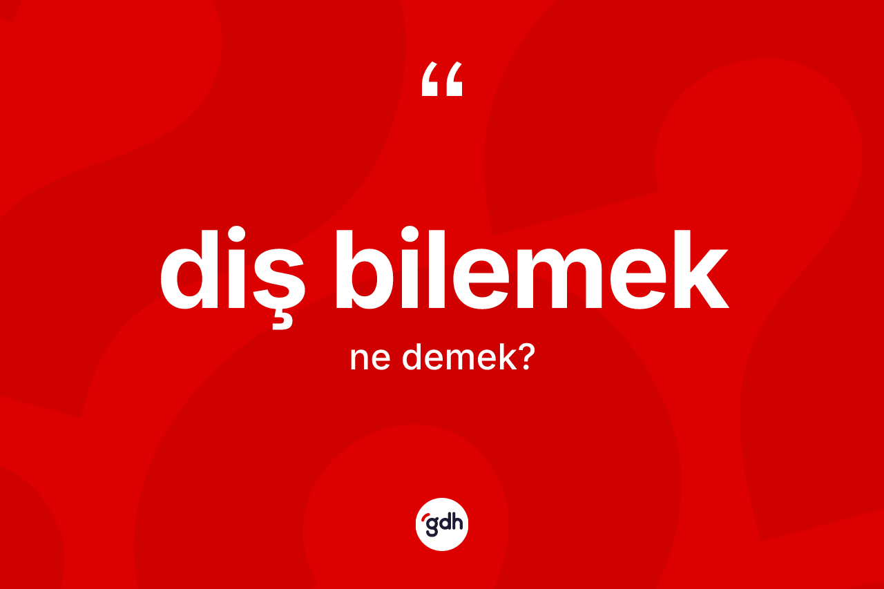 Diş bilemek ifadesinin anlamı nedir?