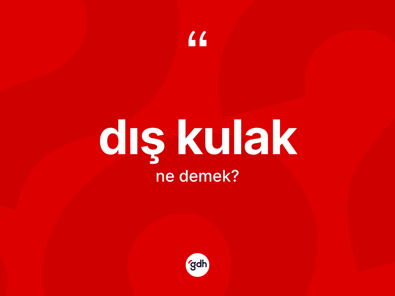 Dış kulak kelimesi ne demek? Dış kulağın sözlükteki anlamı nedir?