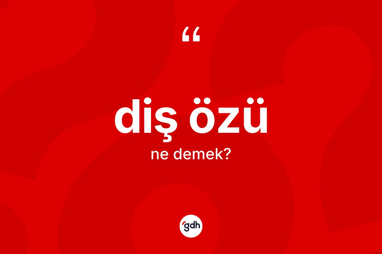 Diş özü kelimesinin anlamı nedir? Diş özü kelimesinin TDK'ya göre açıklaması nedir?