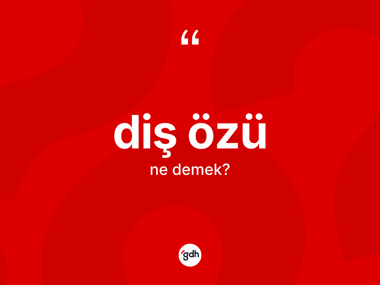 Diş özü kelimesinin anlamı nedir? Diş özü kelimesinin TDK'ya göre açıklaması nedir?