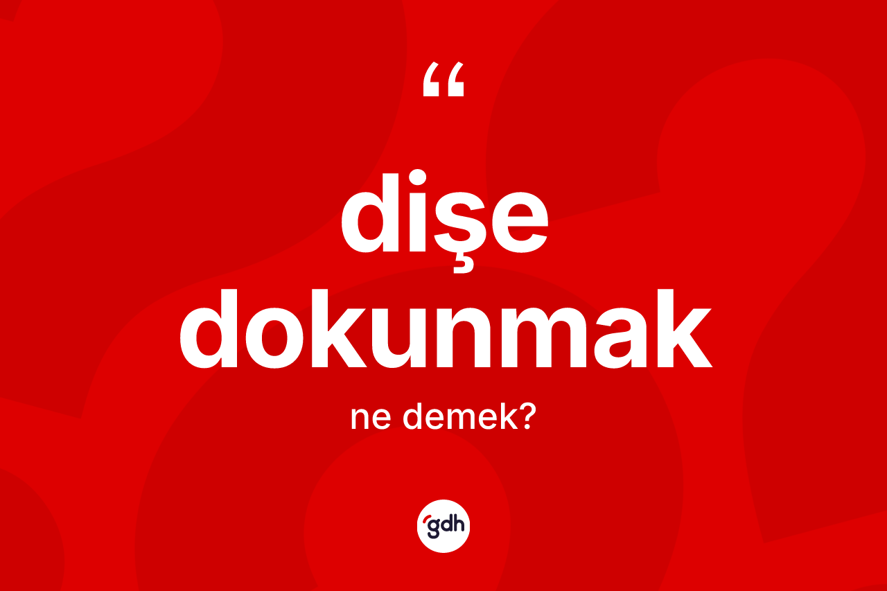 Dişe dokunmak ifadesinin kısaca anlamı nedir?