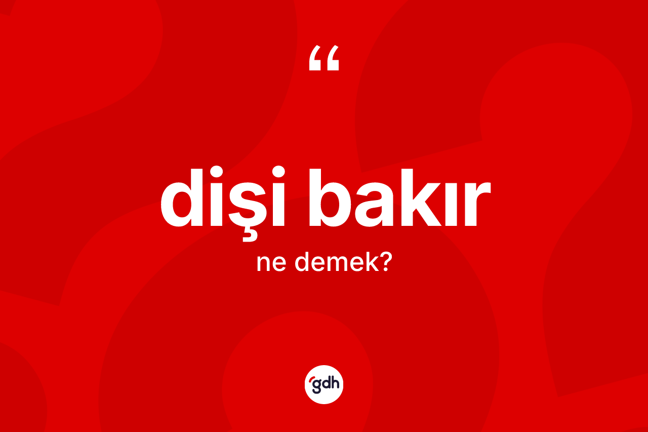Dişi bakır ne anlama gelir? Dişi bakır kelimesinin özellikleri nelerdir?