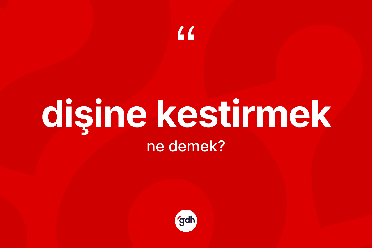 Dişine kestirmek ifadesi ne anlama gelir?