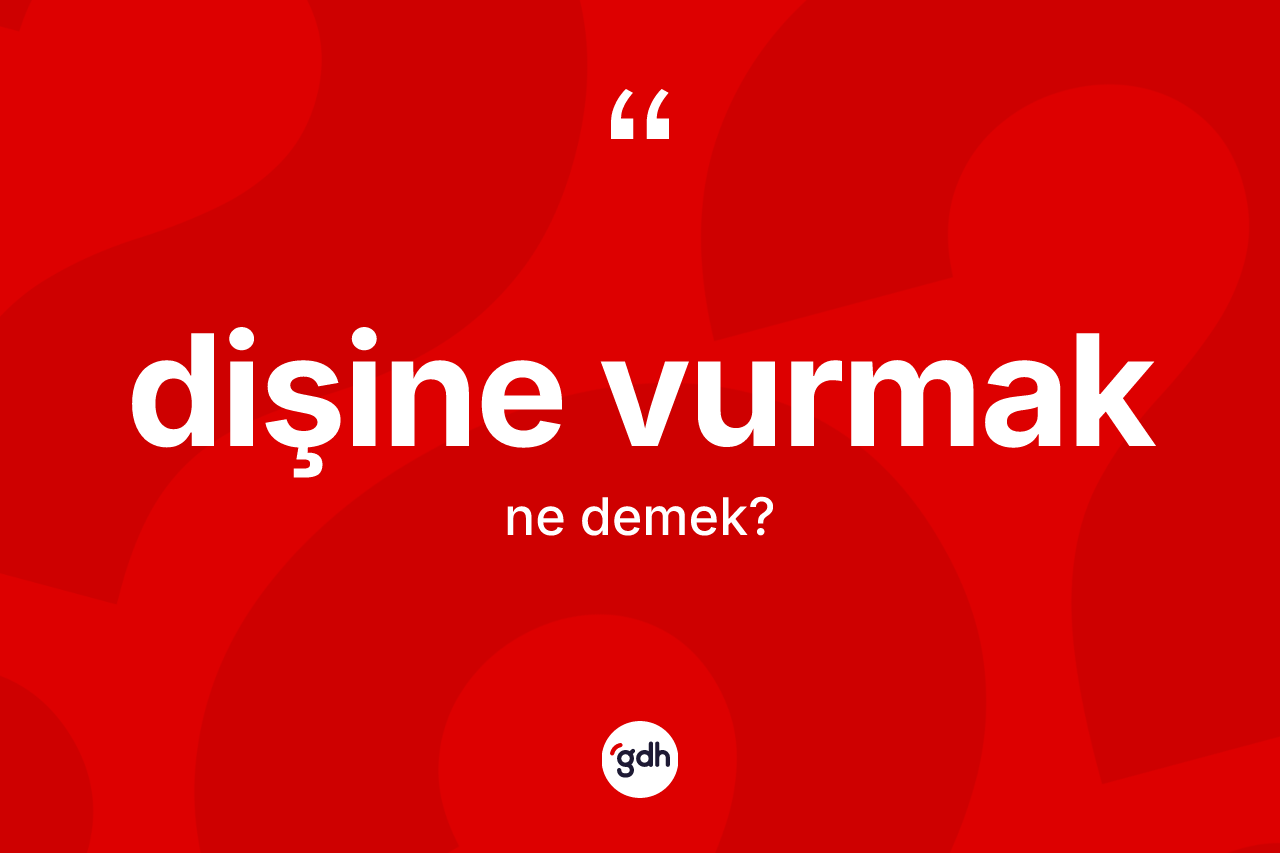Dişine vurmak ifadesinin kısaca anlamı nedir?