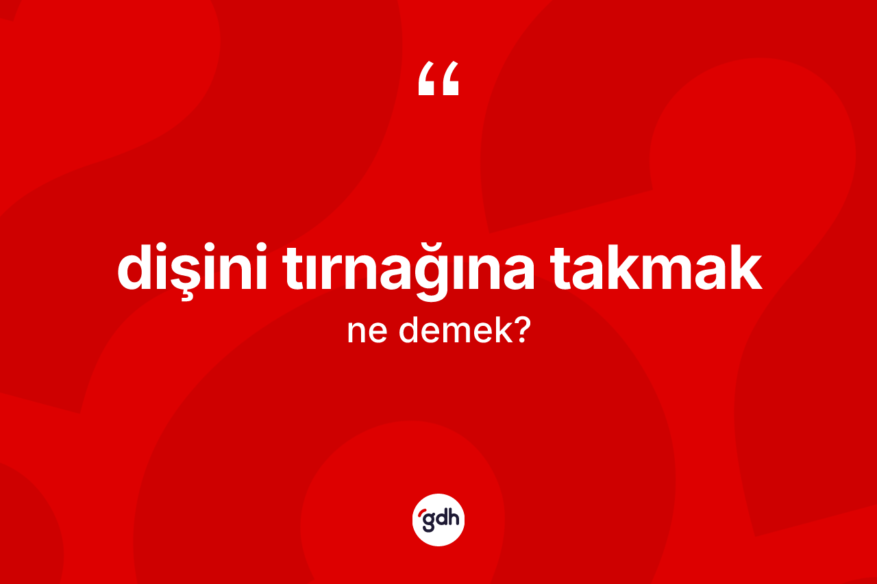 Dişini tırnağına takmak sözü ne demektir?
