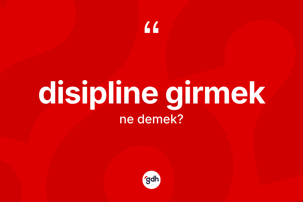 Disipline girmek ne demek?
