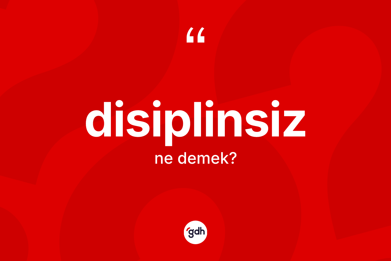 Disiplinsiz ne anlama gelir?