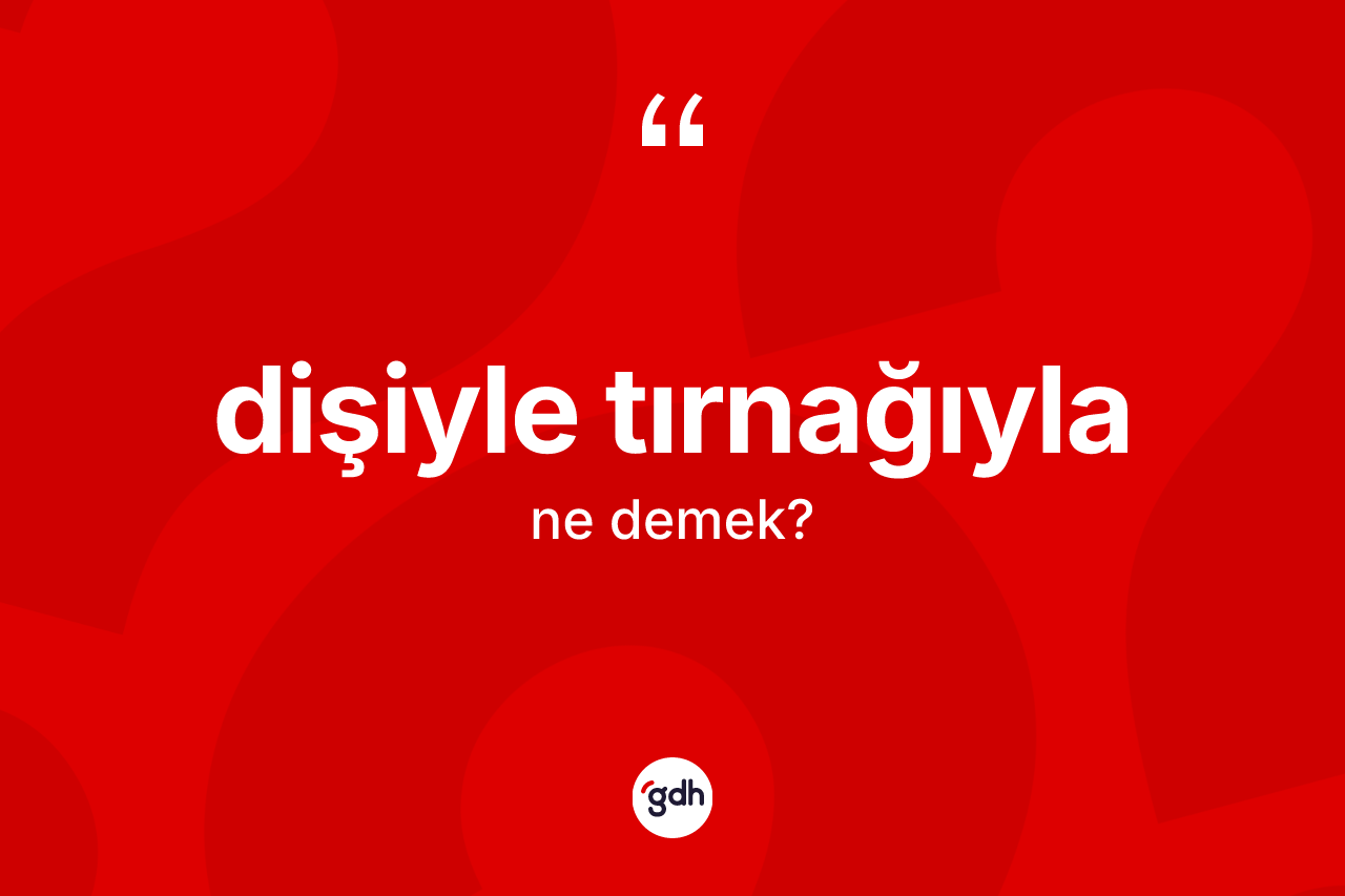 Dişiyle tırnağıyla kelimesi ne demek? Dişiyle tırnağıyla kelimesinin TDK'ya göre açıklaması nedir?