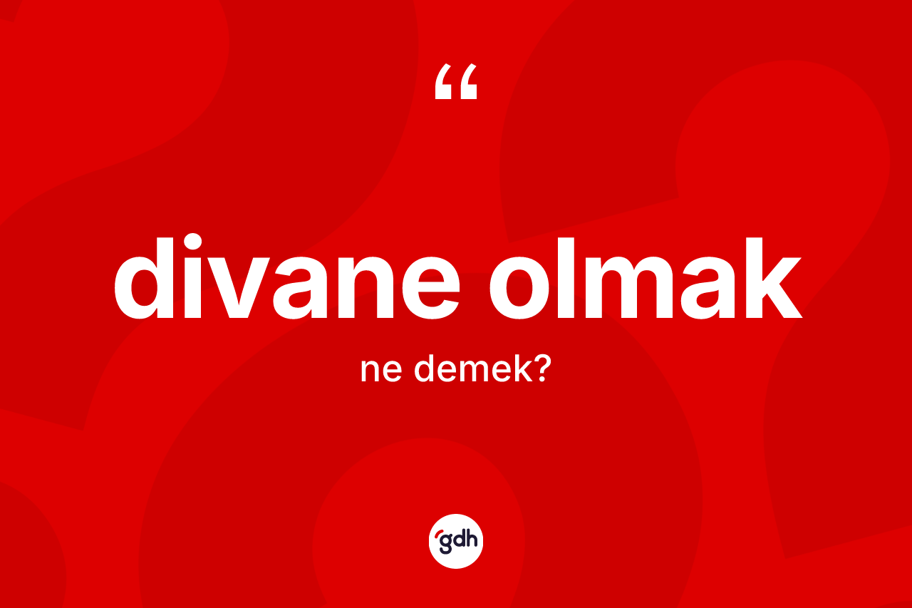 Divane olmak sözü ne anlama gelir? Divane olmak ifadesi nerede kullanılır?