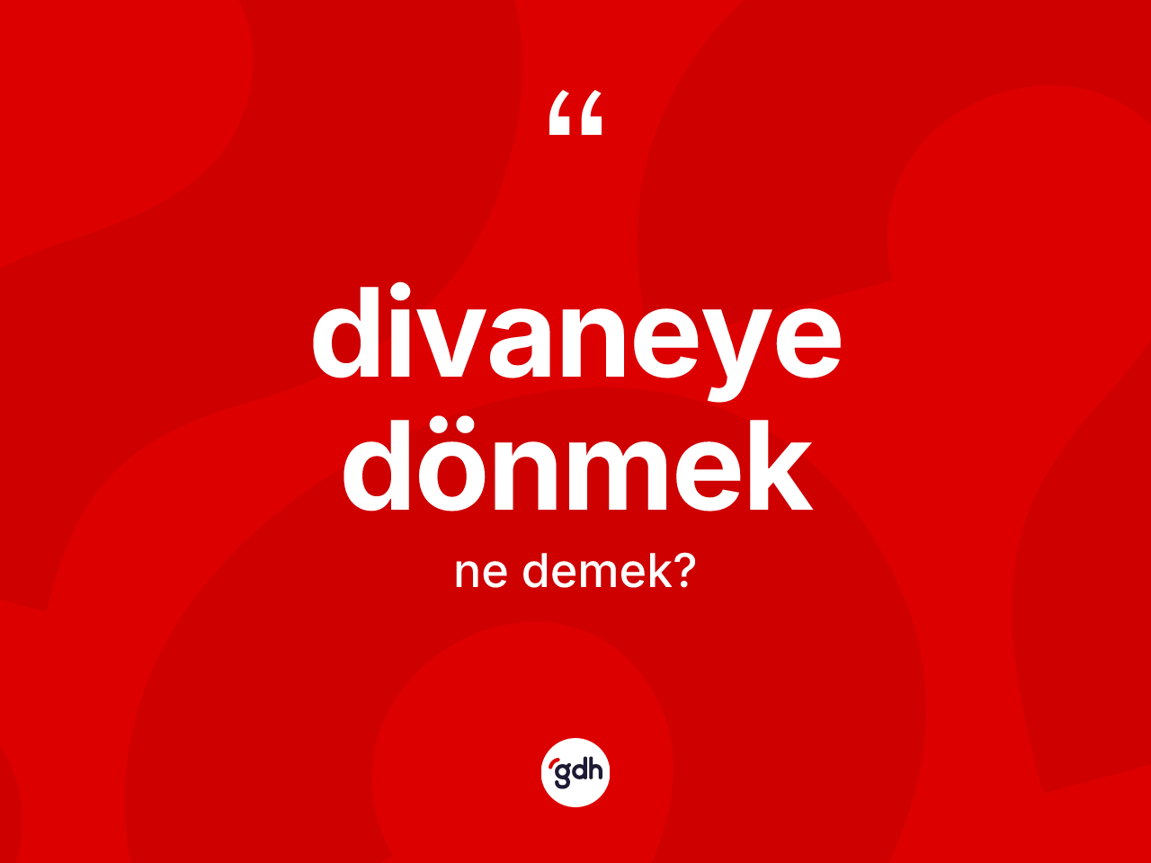 Divaneye dönmek ifadesinin anlamı nedir? Divaneye dönmek ifadesinin TDK'ya göre açıklaması nedir?