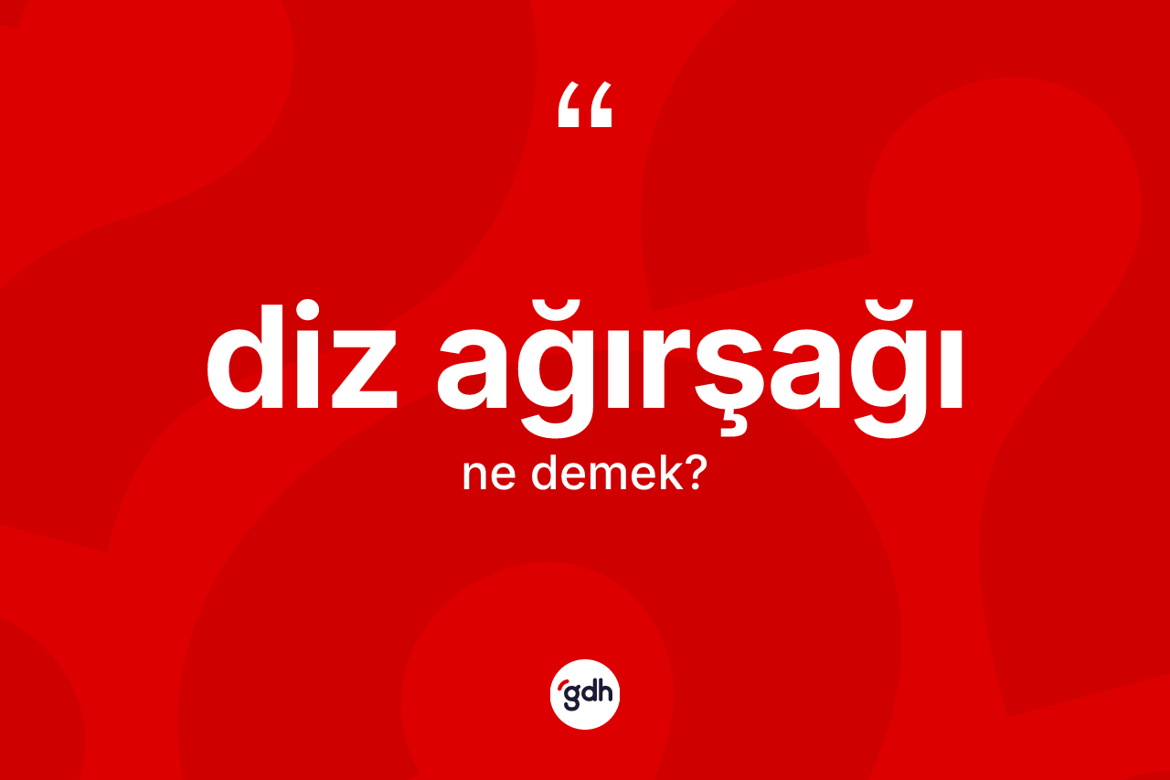 Diz ağırşağı kelimesi nedir? Diz ağırşağı kelimesinin TDK'ya göre açıklaması nedir?