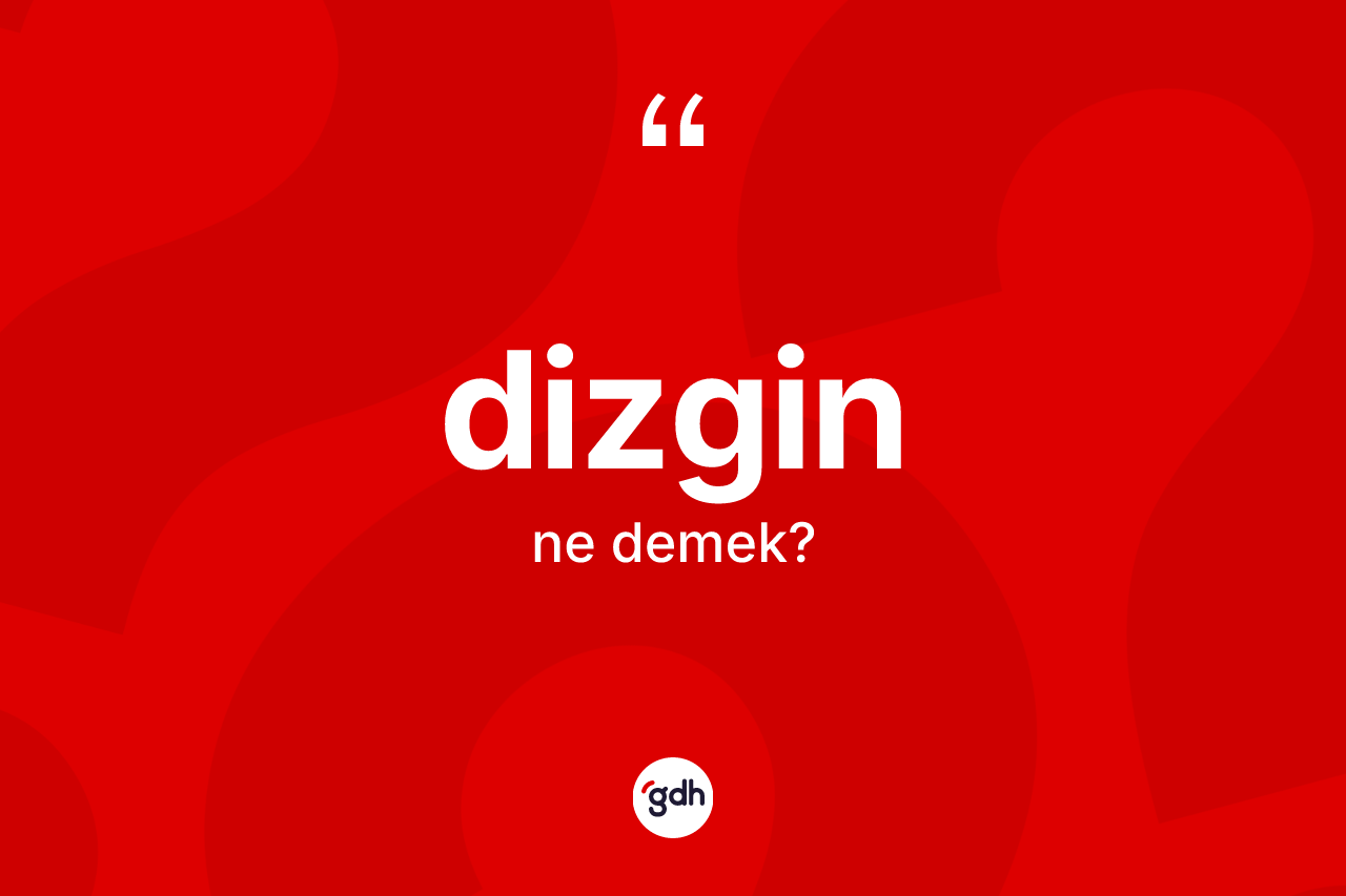 Dizgin ne anlama gelir?