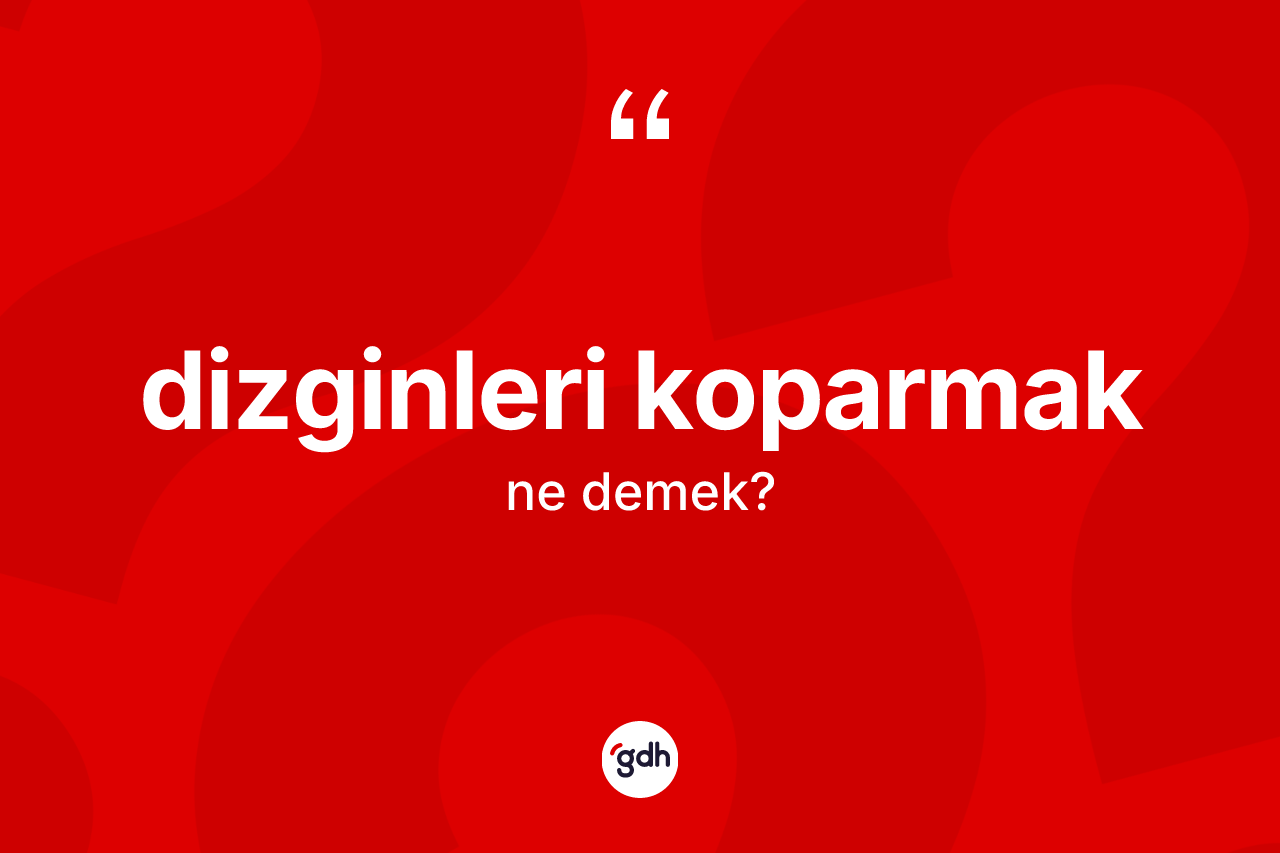 Dizginleri koparmak ifadesinin sözlükteki anlamı nedir?