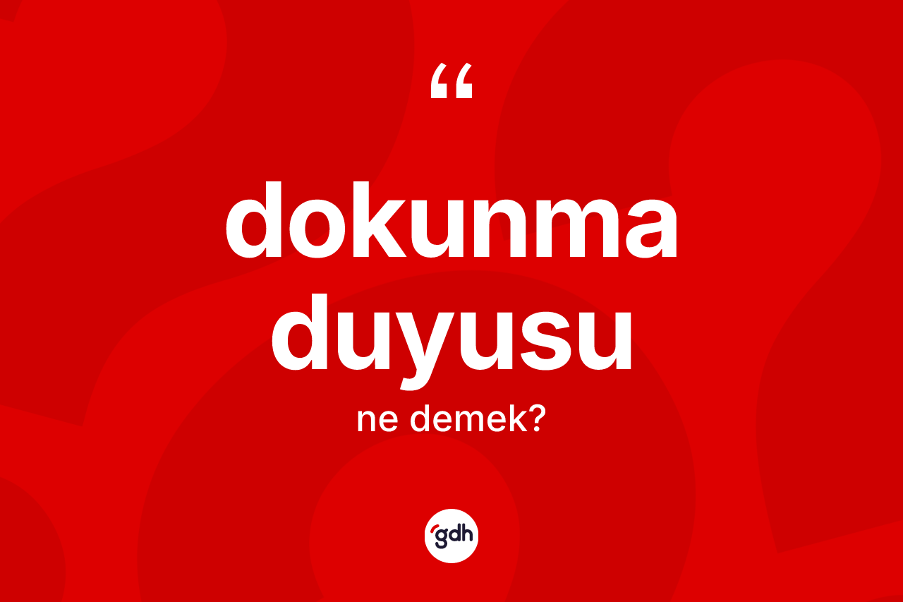 Dokunma duyusu kelimesinin anlamı nedir?