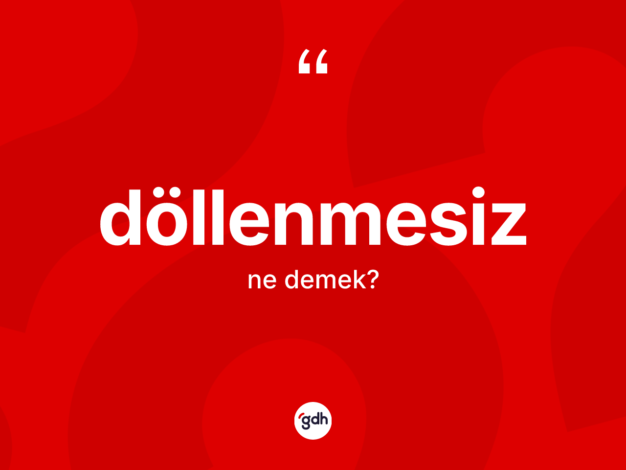 Döllenmesiz kelimesi nedir? Döllenmesiz kelimesinin TDK anlamı nedir?