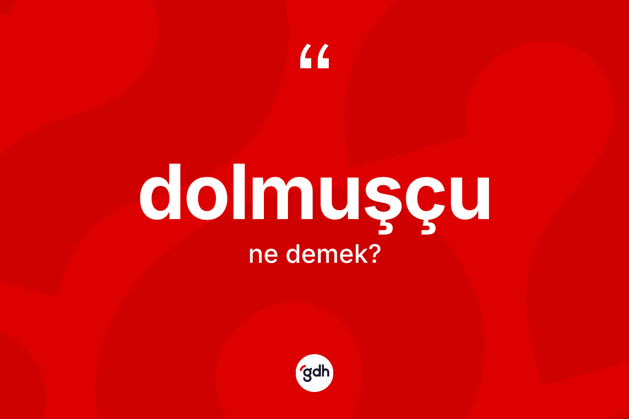 Dolmuşçu kelimesi nedir?