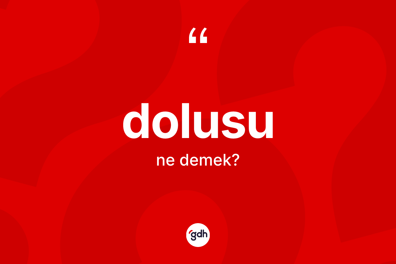 Dolusu kelimesi ne demek?