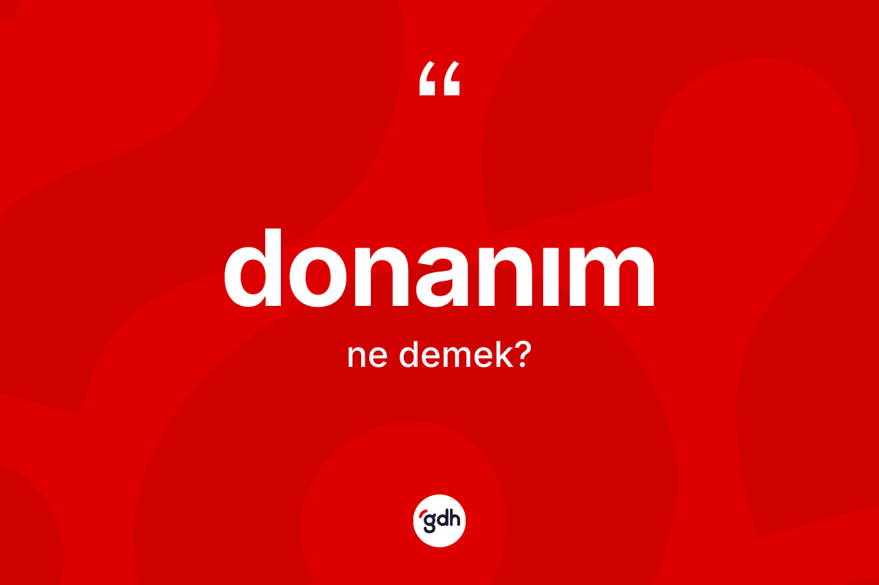 Donanım nedir? Donanım kelimesinin TDK'ya göre açıklaması nedir?