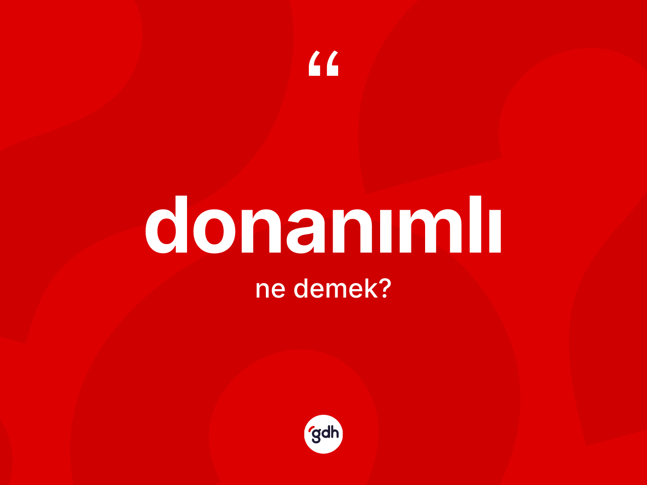 Donanımlı kelimesinin sözlükteki tanımı nedir? Donanımlının kısaca tanımı nedir?