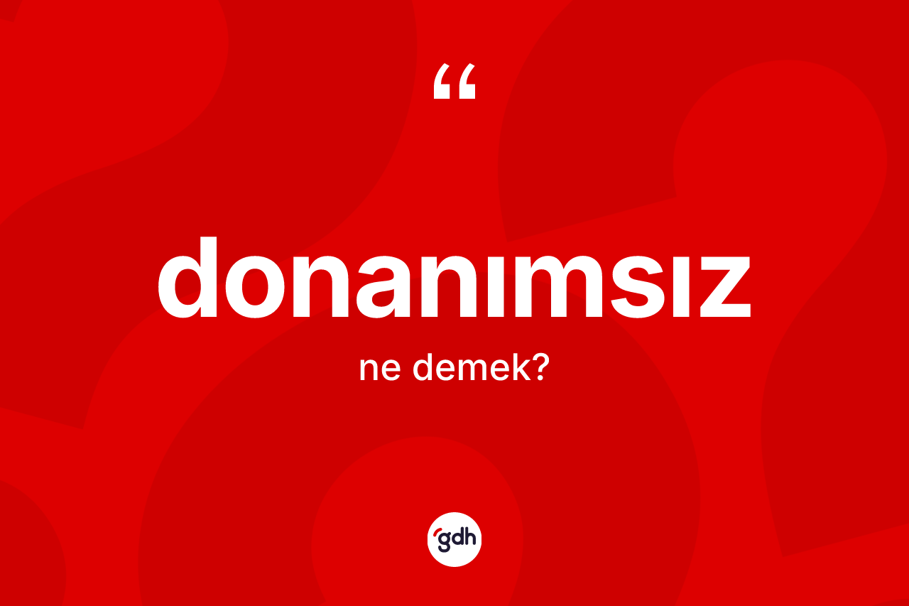 Donanımsız kelimesi ne anlama gelir? Donanımsızın TDK'ya göre anlamı nedir?