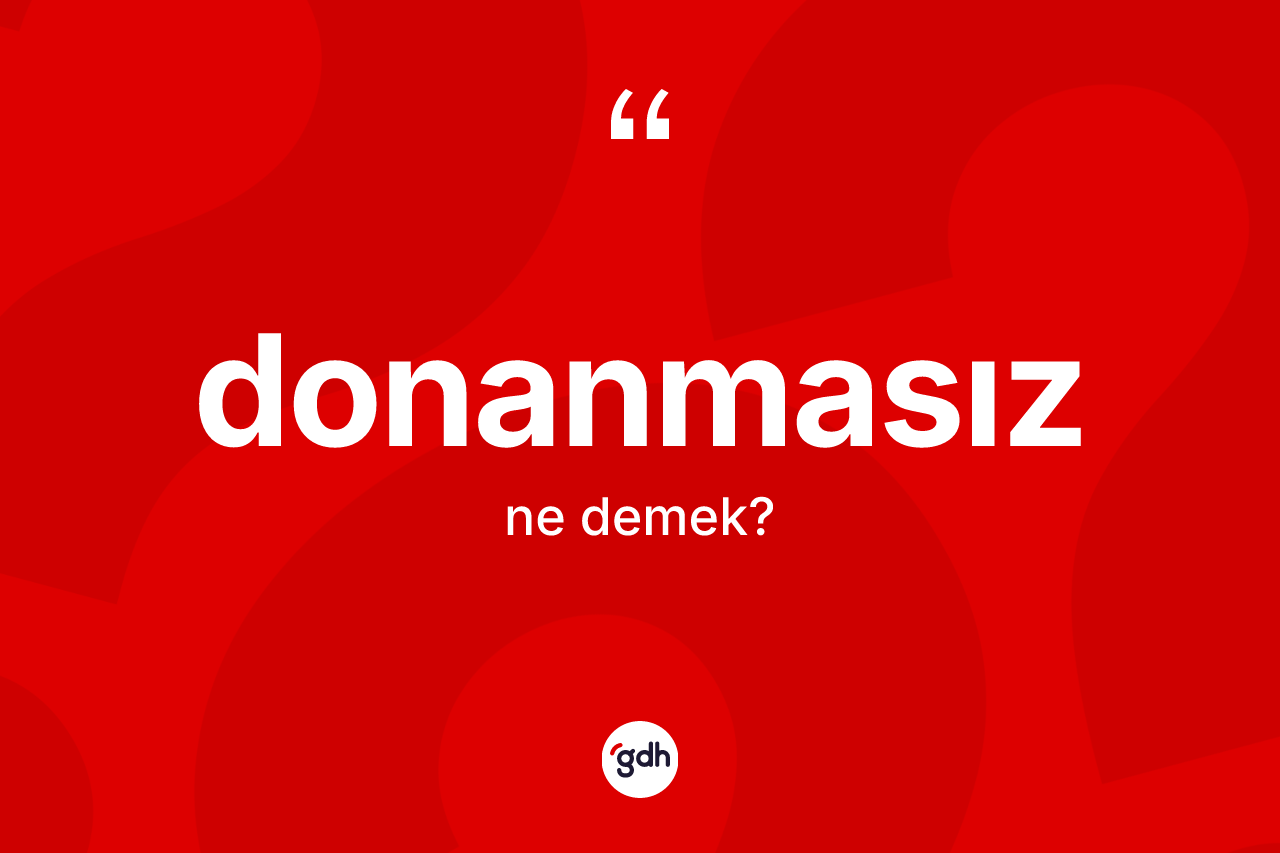 Donanmasız kelimesinin sözlükteki tanımı nedir? Donanmasızın kısaca tanımı nedir?