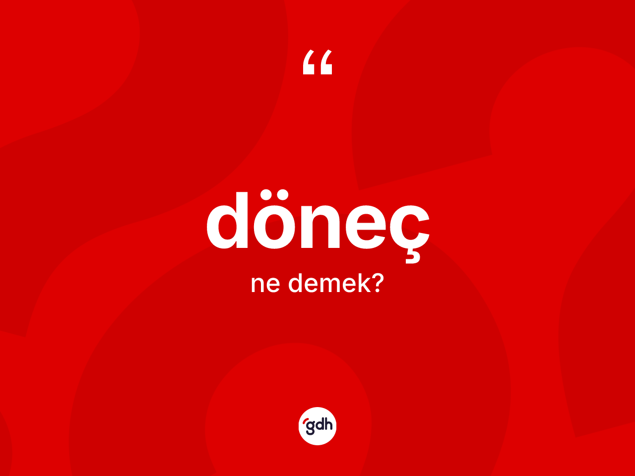 Döneç kelimesi ne demek? Dönecin TDK'ya göre anlamı nedir?