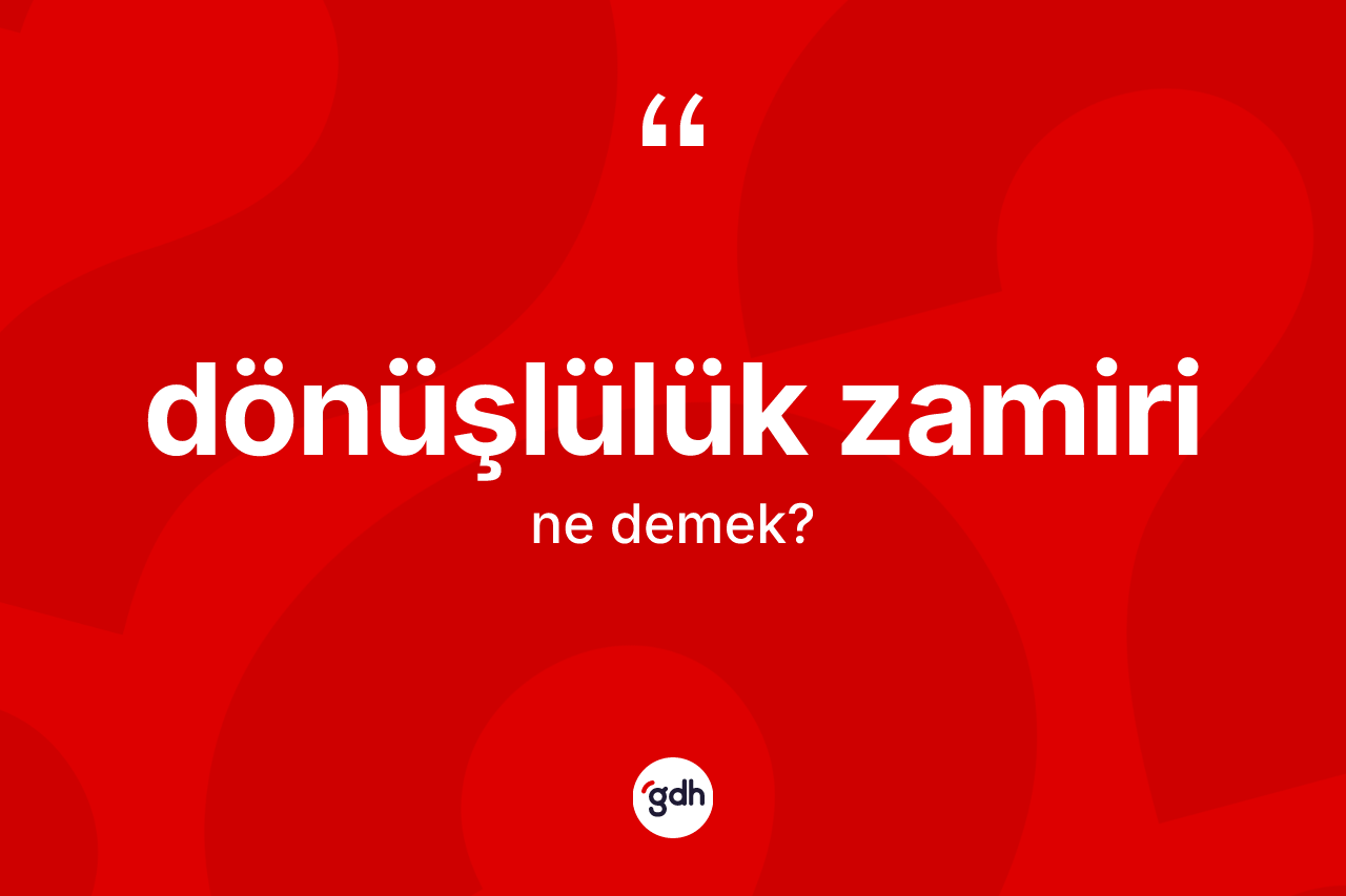 Dönüşlülük zamiri kelimesinin sözlükteki tanımı nedir? Dönüşlülük zamiri kelimesinin TDK anlamı nedir?